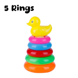 Rainbow Stacking Rings Toys for Baby Toddler Puzzle Toss Ring Toy / Susunan Cincin Mainan Bayi