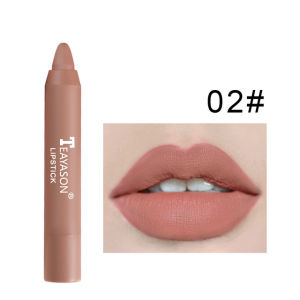 【Natural style】12 Colors Matte Velvet Lipstick Non-stick Cup Delicate Smooth Waterproof No Fading Long Lasting Lipstick Lip Makeup