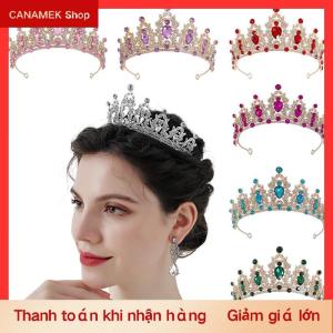 CS Sang Trọng Thanh Lịch Pha Lê Công Chúa Vương Miện Tóc Phụ Kiện Vương Miện Cho Phụ Nữ Đảng Rhinestone Wedding Bridal Vương Miện Mới Đầu Đồ Trang Sức
