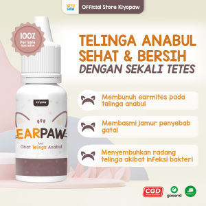 KIYOPAW Obat Tetes Telinga untuk Kucing Anjing Pembersih Kotoran Telinga Kucing EAR PAW