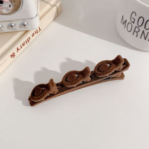 [HCM] Kẹp Tóc Mỏ Vịt Bện，Kẹp tóc mái phối vải nhung độc đáo cho nữ GL314