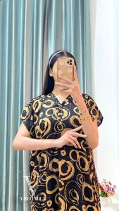 JUMBO LD 135 DASTER LEHER V KANCING BAHAN RAYON PREMIUM TERBARU 2024 Wanita Viscose Panjang Santai