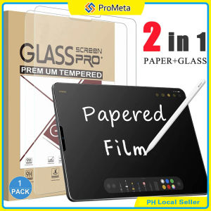 Pelindung Skrin Kaca Terbaja Matte 2in1 Paperlike 2in1 Paperlike Matte Tempered Glass Screen Protector For iPad Air M3 2025 ipad 11th A16 Air 6 5 4 10.9 Pro 2024 Pro 11 12.9" 7/8/9 10 gen mini 6 7