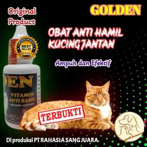 OBAT ANTI HAMIL KUCING JANTAN GOLDEN cair 30ML