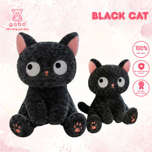 gấᴜ bông Mèo Đen Mắt Liếc Mèo Mun ngồi đồ chơi nhồi bông Quà Tặng Bạn Trai đáng yêu cute K3T2