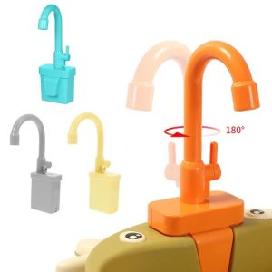 JDTYJDT Lỗ đơn Đồ chơi bồn rửa nhà bếp Có thể xoay Phổ quát Vòi chậu rửa chơi Trẻ em trẻ nhỏ bé trai Mô phỏng Đồ chơi thay thế vòi nước Dành cho các cô gái