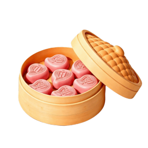 TEWUB Key Cap Clicker Simulation Steamed Buns Set Finger Button Fingertip Pressure Sensory Clicker Toys For Relax 360° Rotation Dumplings Keyboard Clicker Toy Adults Kids