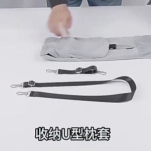 【SG Stock】Stuffable Travel Neck Pillow Fillable with Clothes Ultra Soft Velvet