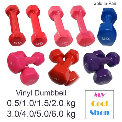 Ladies Vinyl Dumbbell 3KG/4KG/5KG/6KG (Sold in 1pc) Hand Weights Exercise Training Workout Neoprene