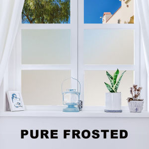 Privacy Protection Frosted Window Film Waterproof Glass Sticker window films sticker WITH GLUE/Frosted Window Sticker Film/Blackout Black Sticker/Pure Frosted Film Water Proof Privacy Tinted Window Film