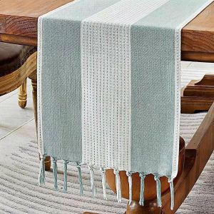 Tassel Table Runner / Taplak Meja Makan Tamu Rajut Simple Macrame Aesthetic Scandinavian Renda