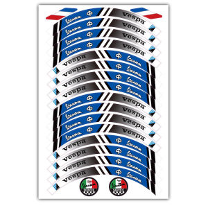 สำหรับเวสป้า Biagio GTS ฤดูใบไม้ผลิ Sprint 150/300สะท้อนแสงรถจักรยานยนต์ดุมล้อกรอบล้อสติ๊กเกอร์ยางล้อเทปขอบสติ๊กเกอร์
