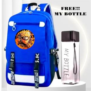 Js Stlye Tas Sekolah NARUTO TY 0076 Uniseks Tas Ransel Bahu GandaTas Laptop Mochila 4in1 anak