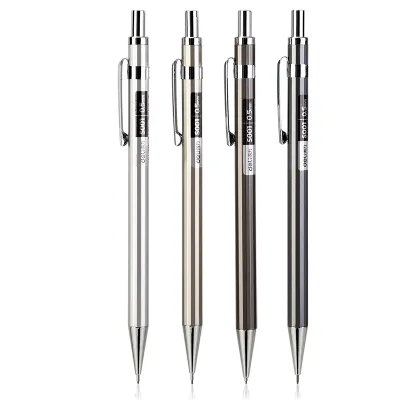 Deli 1Pc Metal Mechanical Pencil 0.5/0.7 Simple Automatic Pen Press Pen School Supplies