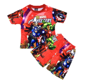 Happy Baby & Kids Character/Avengers Terno T Shirt+Shorts For Boys Set