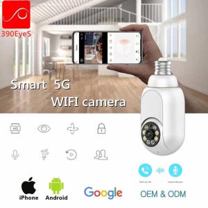 กล้องหลอดไฟ 5G & 2.4G ip camera cctv ไร้สาย ดูผ่านมือถือ กล้องวงจรปิด หมุนได้355องศา ความละเอียด 2048/2K  wifi full HD (1663)