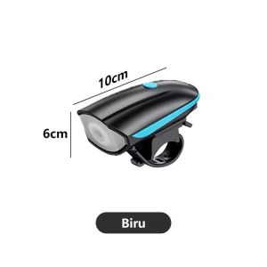 Lampu Sepeda dengan Klakson Tahan Air dan Tahan Hujan Sepeda / Sepeda Gunung Ringan