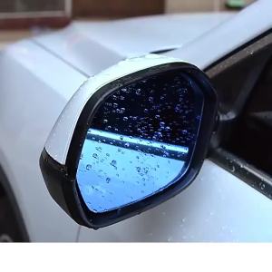 2PCS Carbon Fiber Car Side Rear View Mirror Rain Eyebrow Visor Rain Shield Shade For Toyota logo Prius Avensis Rav4 Auris Yaris Verso camry corolla