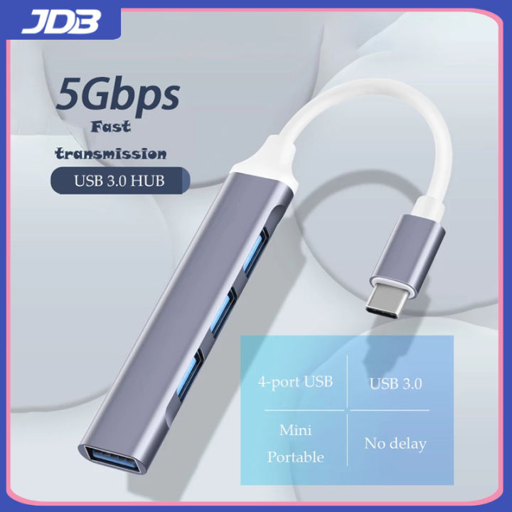 JDB Mini Hub 3.0 Hub Aluminum Alloy One Drag Four Usb Docking High Port ...