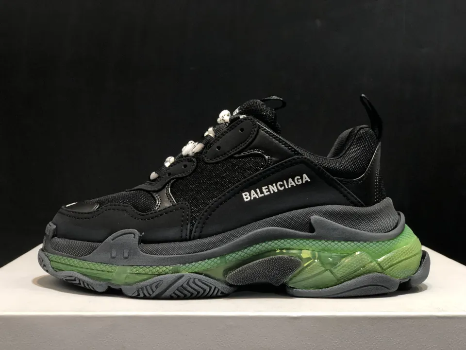 Balenciaga shoes black and sales green