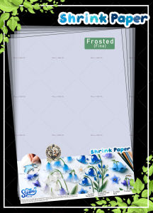 5pcs SantoriniBleu Hand Drawn Shrink Paper Heat Shrink Plastic Kertas Pengecut Plastik Pengecut Haba 热缩片