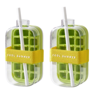 【One Box for Two Uses】Ice Cube Molds Press Type Ice Compartment Home Food Grade Refrigerator Ice Box Kettle Frozen Ice Gods冰格水壶