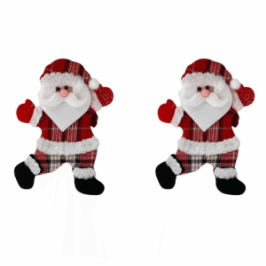 ECOCOKU Bear Christmas Curtain Tiebacks Santa Claus Deer Curtain Clips Adorable Plush Doll Curtain Holdbacks Home Decoration