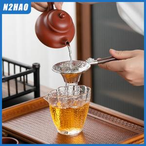 N2HAO Metal Mesh Tea Strainer Stainless Steel Filter Sieve Teaware Lace Tea Drain Useful Tea Infusers Kitchen Accessories