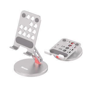 MeeGoo Adjustable Phone Holder Aluminum Alloy Material 360° Rotation Portable Folding Phone Stand Stable Support