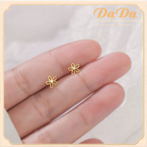 ต่างหูทองคำแท้ ลายดอกไม้3D ฝังพลอย ทอง90% ขายได้ จำนำได้ ถูกที่สุด