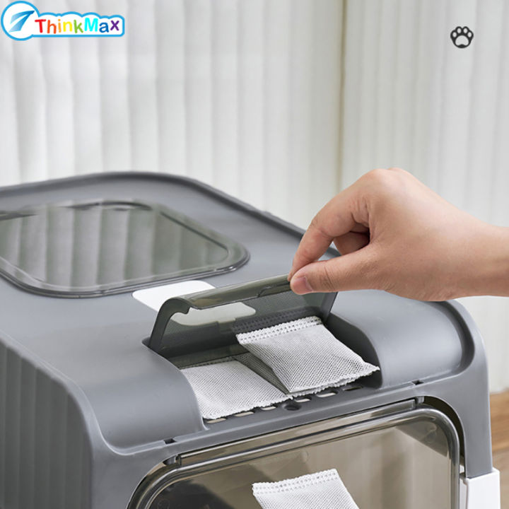 Cat Litter Box With UVC Ultraviolet Function, Large Enclosed Top Entry