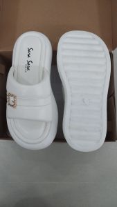 Sara Sara GEMOY Sandal Wedges Casual Wanita Murah Sendal Slop Platform Variasi Gesper 6cm Terbaru