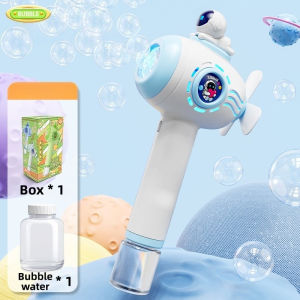 Oldlaiben Automatic Bubble Machine Electric Bubble Stick Multi Hole Nonstop Handheld Light Up Cute Cartoon Toy