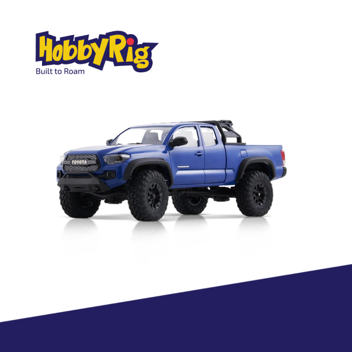 FMS 1/24 FCX24MS Toyota Tacoma S RC Crawler Officially Licensed RC Truck 2 Speed Switch with LED Lights Off-Road RC Model for Adults (Blue