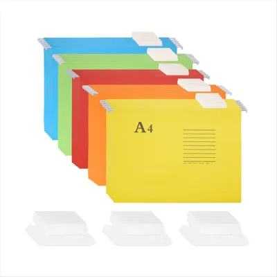 [Limyth]Hanging File Folders 25 Pack Letter SizeAssorted Colors Designed for Color Coded File Organization and File Cabinets