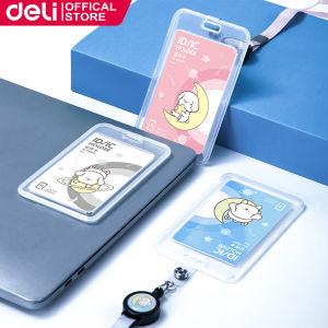 Deli Classic Id Holder Necklace Black Student Id Badge/Lanyard 112X70mm 64805