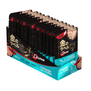 Ezuma Makanan Basah Peket Kucing Grain Free Real Meat Cat Pouch Wet Food 70g x 12 Packs