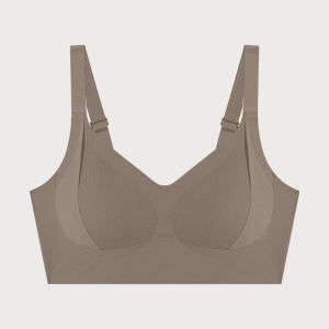 Plus Size Womens Widened Shoulder Strap Bra Seamless Mesh Pull-up Underwear Female Full Coverage Vest Sport Bralette