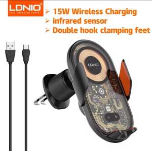 Holder Smartphone di mobil dengan wireless Charger LDNIO MA30 Car Phone Holder