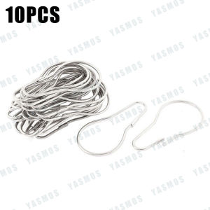 10PCS/50PCS/100PCS Curtain C-Ring Hook With Lock Metal Chrome Hook  For Bathroom Bedroom Kitchen Home Curtain