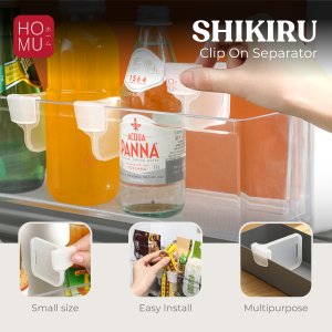 HOMU SHIKIRU Clip On Separator Sekat Partisi Serbaguna Untuk Organizer Kulkas Kotak Obat Kosmetik