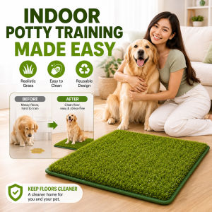 Durable Simulation Pet Grass Mat Waterproof Dog Toilet Training Pad Washable Dog Pee Pad Easy Clean Pet Play Area Accessory