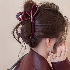 Daimeishu  Kẹp tóc hình cá mập cao cấp sau lưng màu nâu cỡ lỡn kẹp tóc phụ nữ