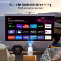FEINODI Mini Projector, Portable Projector with Wifi and Bluetooth, Built in Apps, Support 4K 1080P, 180° Rotation, Auto Keystone, Movie Projector Compatible With HDMI/USB/TV Stick/Smartphone/Laptop. 