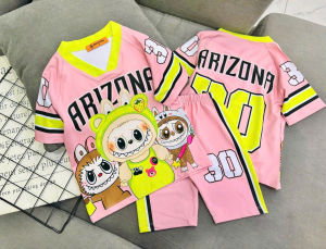 11-42kg labubu +bộ lửng ngố bé gái- mẫu mới cổ V thun lạnh 3D loại 1 mềm mịn bền đẹp 100