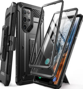 SUPCASE Unicorn Beetle Pro Case for Samsung Galaxy S22 Ultra 5G 2022 Release Extra Front Frame Full Body Dual Layer Rugged Belt Clip & Kickstand Case with Built in Screen Protector