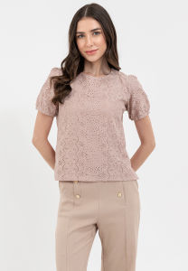 Round Neck Lace Blouse Top