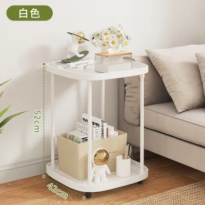 Hanji Household Living Room Double Layer Coffee Table Bedside Table Modern Simple Storage Rack High-quality Ruang Tamu Rumah Double Layer Meja Kopi Meja Sisi Katil Rak Penyimpanan Mudah Moden Berkualiti Tinggi 家用客厅双层茶几床头柜现代简约置物架高品质