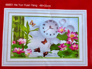 Tranh thêu chữ thập HOA SEN 88851 (48x33cm) chưa thêu 3d