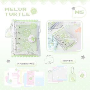 LEIFNYDI Mini M5 Pocket Binder Notebook Portable Hand Ledger Loose-leaf Notebook Stationery Diary Hand Account Book Boys Girls